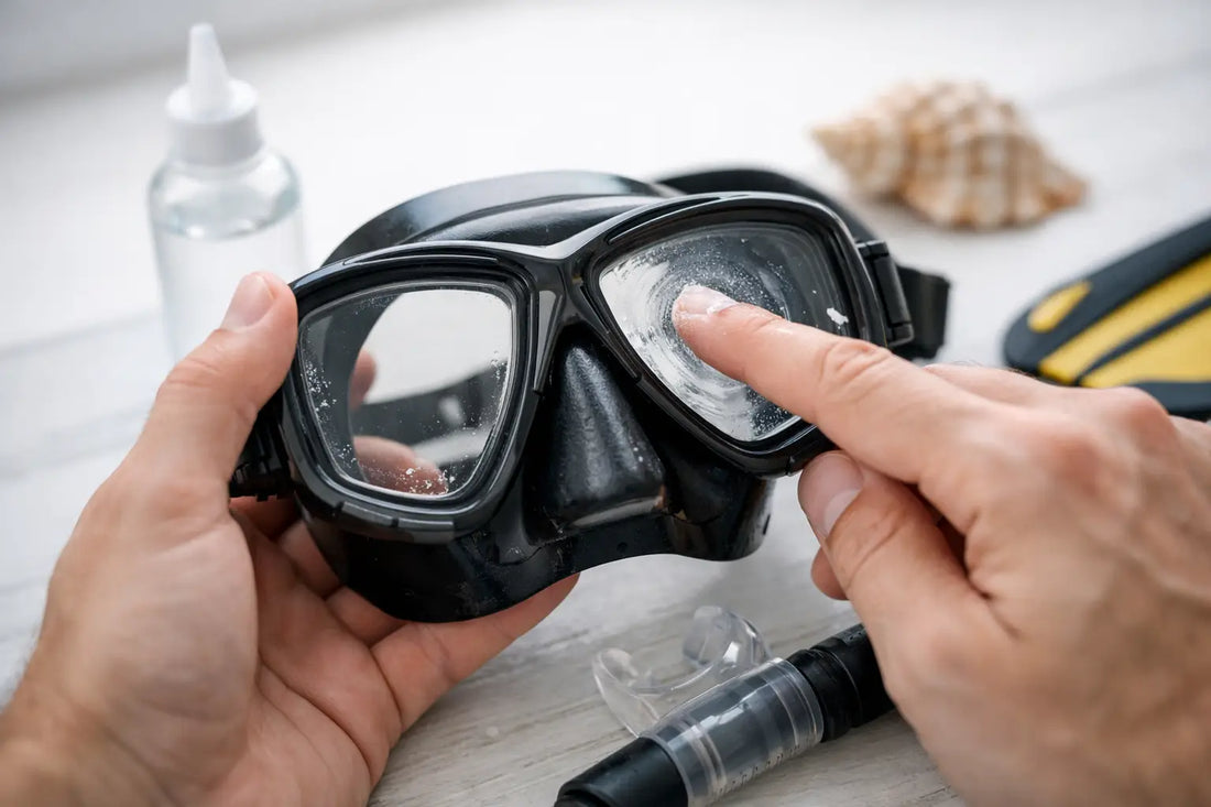 Neue Tauchmaske beschlagfrei vorbereiten