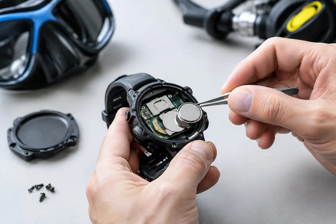 Tauchcomputer: Batterie wechseln am Beispiel